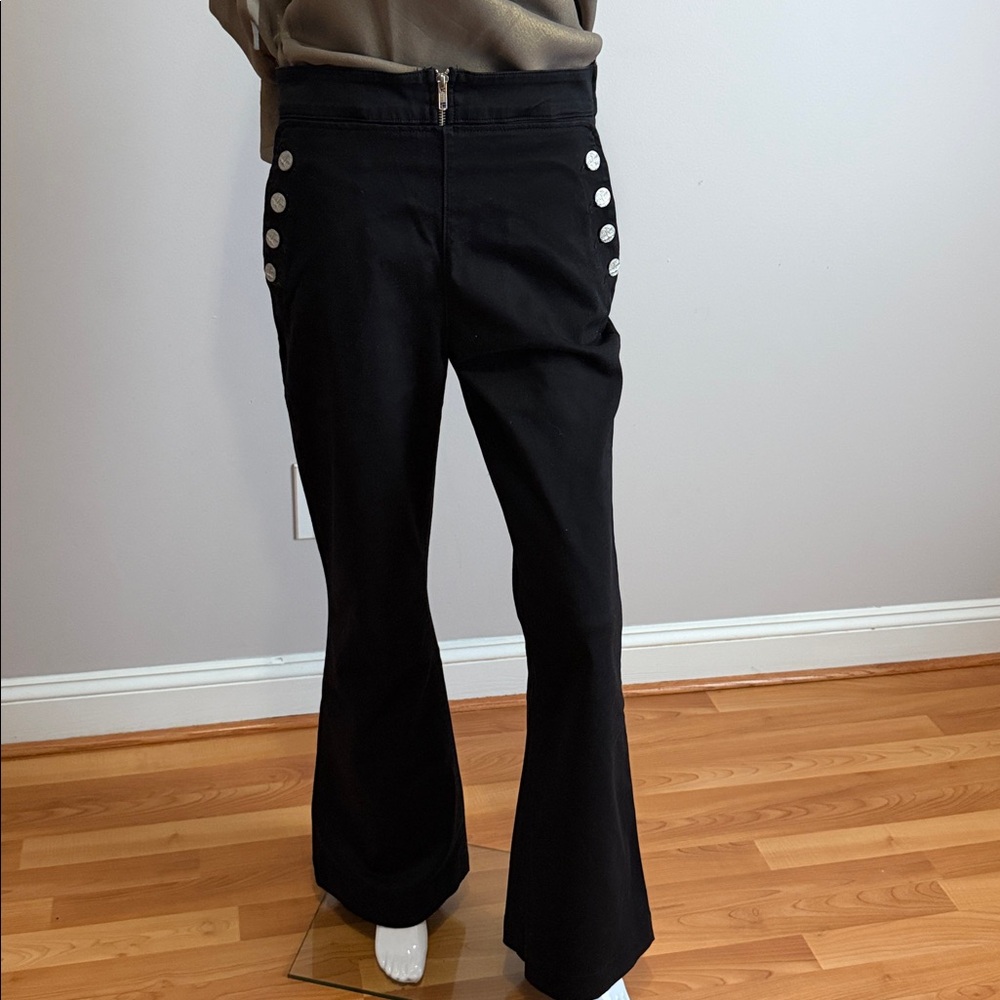 McGuire Black Button-Detail Flare Jeans Size 30